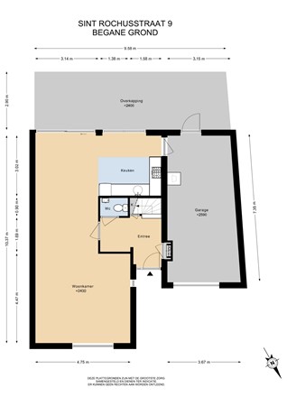 Floorplan - Sint Rochusstraat 9, 6171 WS Stein